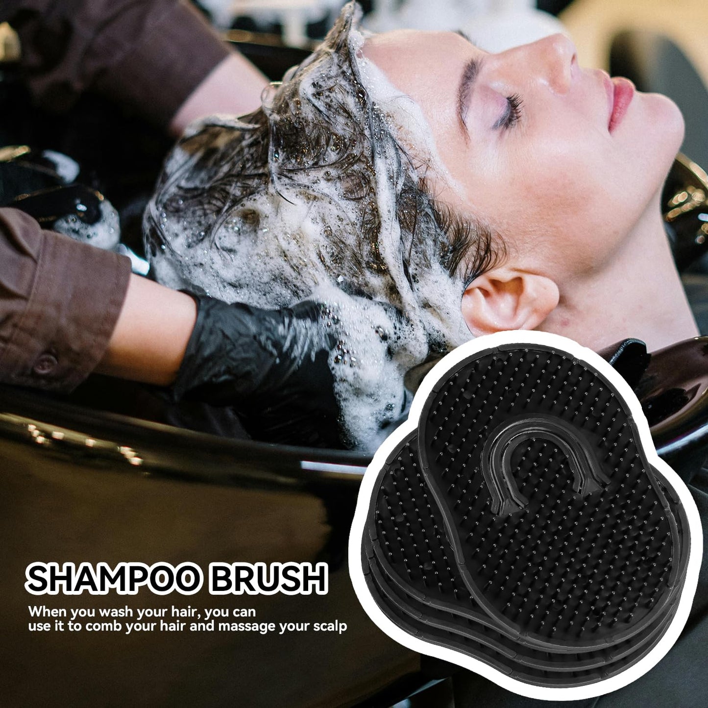 Pocket Palm Combs, Massager Hair Brush Comb Palm Combs for Men Beard Brush, Black pocket brush (10 Pcs Finger Type)