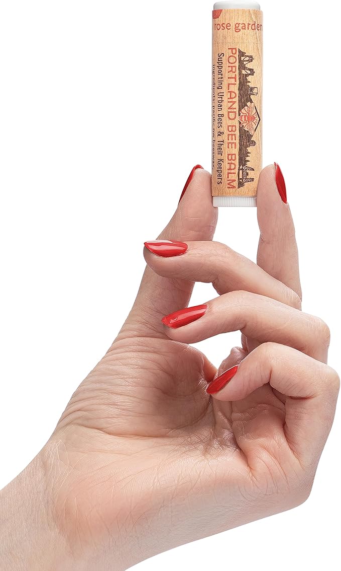 Portland Bee Balm All Natural Handmade Beeswax Based Lip Balm, Rose Garden Bulk 1 Count