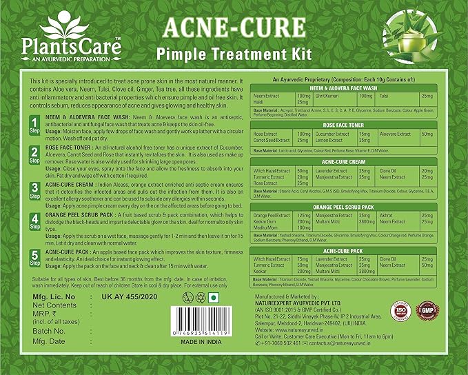 Plants Care Acne cure pimple treatment kit 140+165ml