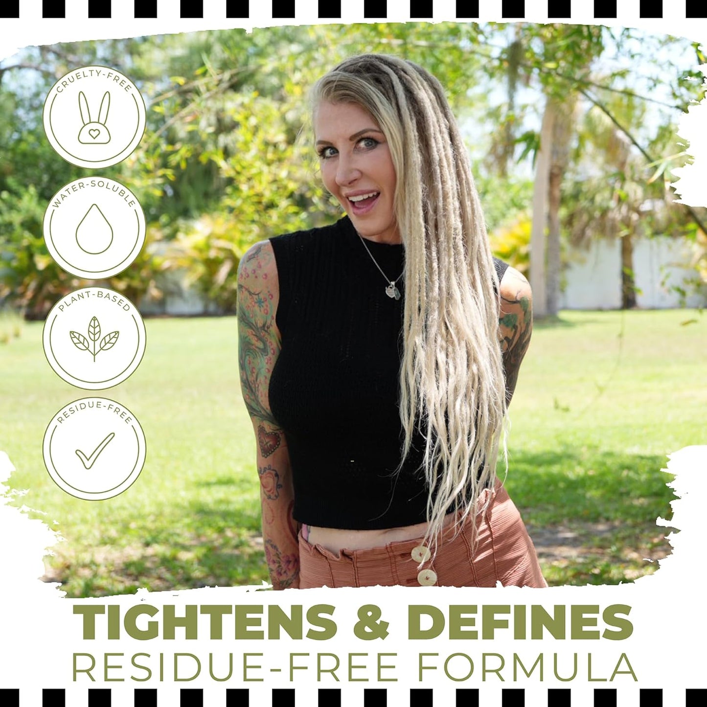 Dollylocks Dreadlock Tightening Spray for Locs - Mintea, Tea Tree Spearmint - Strengthen, Tame Frizzy Dreads, Residue-free for Loose Hair, 8oz