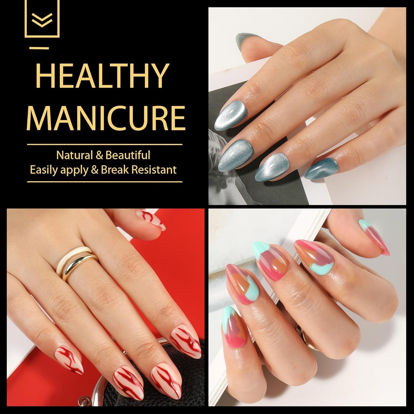 UNA GELLA Almond Nail Tips, Pre-shape Short Almond Gel Nail Tips 240Pcs Full Cover Soft Gel Fake Nails No C Curve Press On Nails For Women Girl At Home DIY Salon with Box 12 Sizes