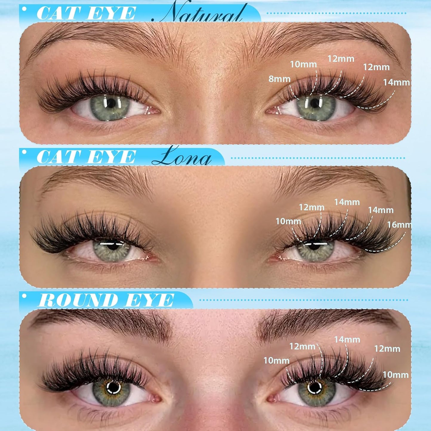 Pawotence Lash Clusters Kit Wispy Lash Extension Kit 8-16mm Natural Cluster Eyelash Extension Kit Individual Lashes 154pcs Eyelash Clusters with Lash Bond and Seal, Lash Tweezers for Self Use