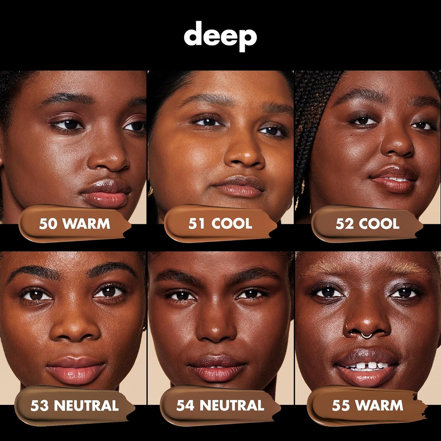 e.l.f. Soft Glam Foundation, Medium Coverage, Long-Lasting & Buildable Foundation For A Smooth, Satin Finish, Vegan & Cruelty-Free, 55 Deep Warm