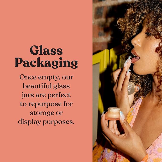 Poppy & Pout Natural Lip Scrub, Moisturizing Sugar Scrub for Dry Lips, Lip Scrubber Exfoliator with Essential Oils Smooths and Hydrates Lips, In Recyclable Glass Jars, Cruelty Free - Wild Honey