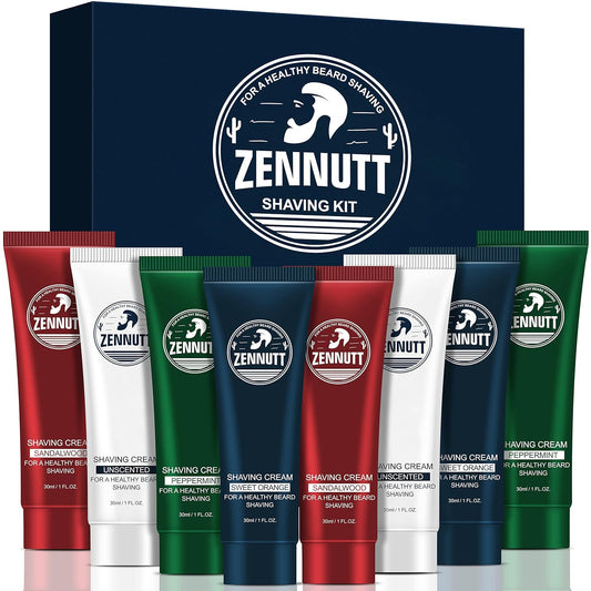 Shaving Cream Mens,8 PCS Travel Shave Cream Gift Set Close Shave Luxury Mens Shaving Cream Kit Unique Gift for Christmas Stocking Stuffers Birthday Gifts for Men Him Dad Adult Husband Boyfriend