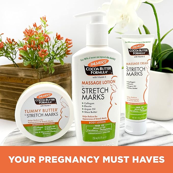 Palmer's Cocoa Butter Formula Massage Cream for Stretch Marks and Pregnancy Skin Care, 4.4 Ounces (Pack of 2)