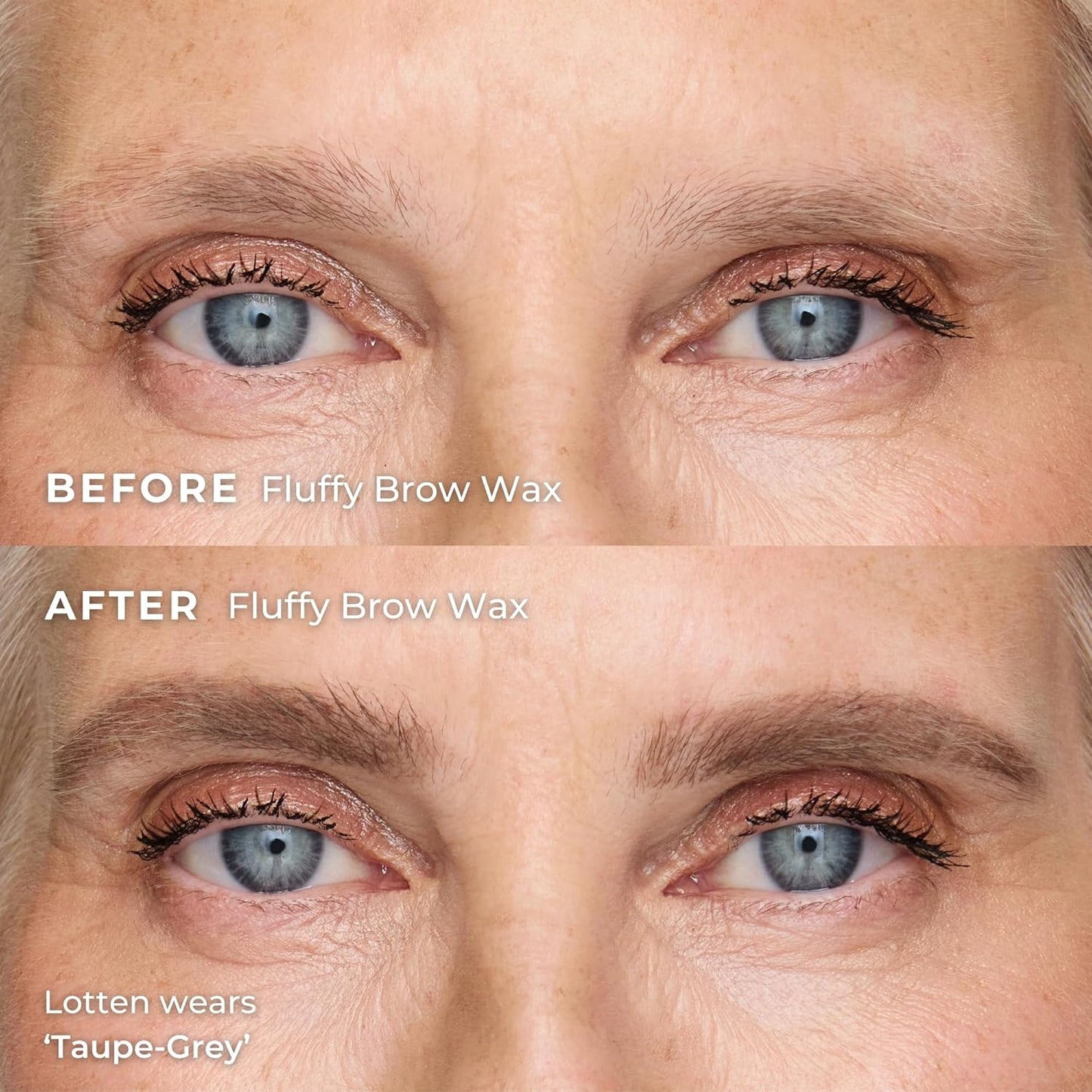 Wunderbrow Fluffy Brow Wax, Vegan and Cruelty-Free Eyebrow Wax With a Waterproof Long Lasting Hold, Enriched with Jojoba and Argan Oil (Taupe-Grey)