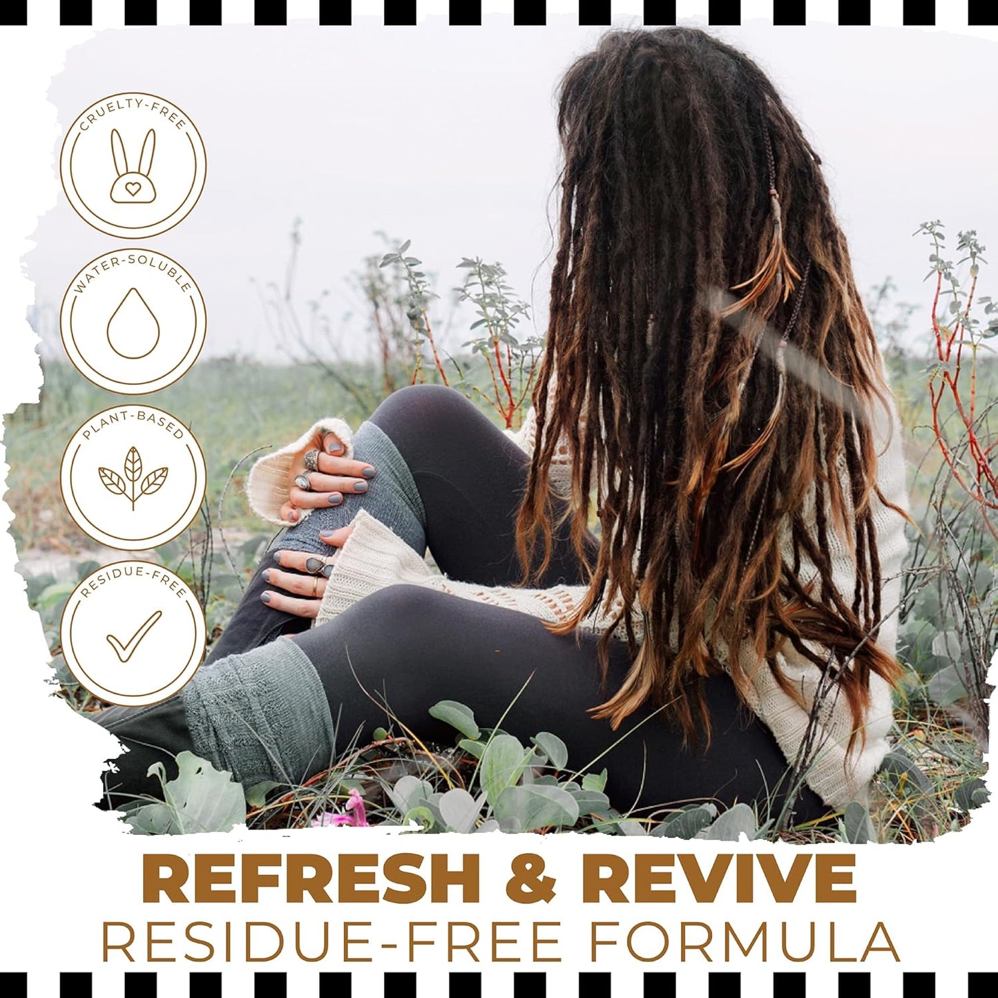 Dollylocks Refreshening Spray - Dreadshop - Plant Based Loc Hair Care Products, Residue-free and Sulfate-free Loc and Scalp Refreshing Spray for Dreadlocks, 8oz