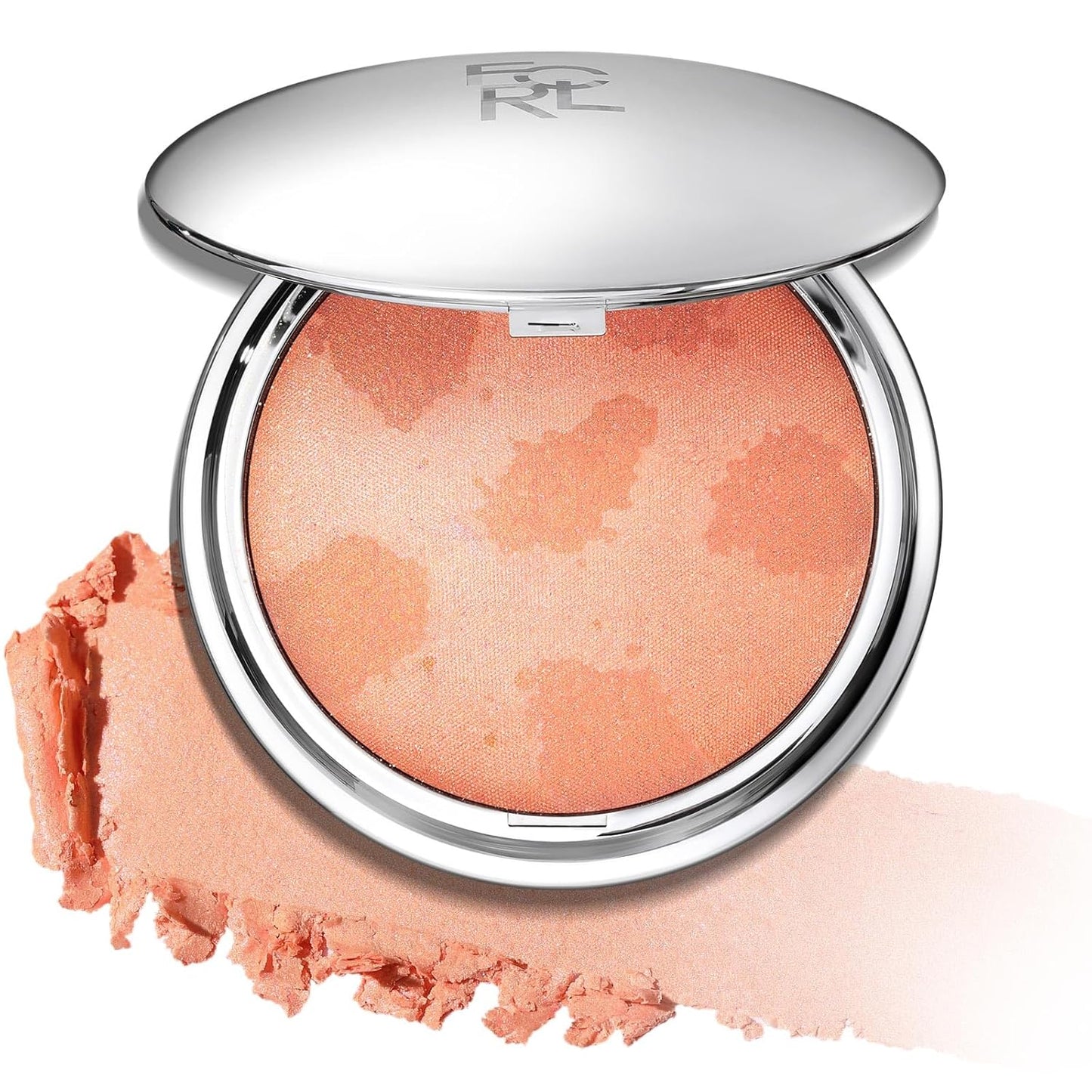 FOCALLURE Shimmer Face Highlighter Makeup Powder, Gel to Powder Glow Finish, Leaving a Lightweight & Healthy Radiance, Long Lasting Luminous Face Body Highlighter Makeup,OR01 Beach Landing