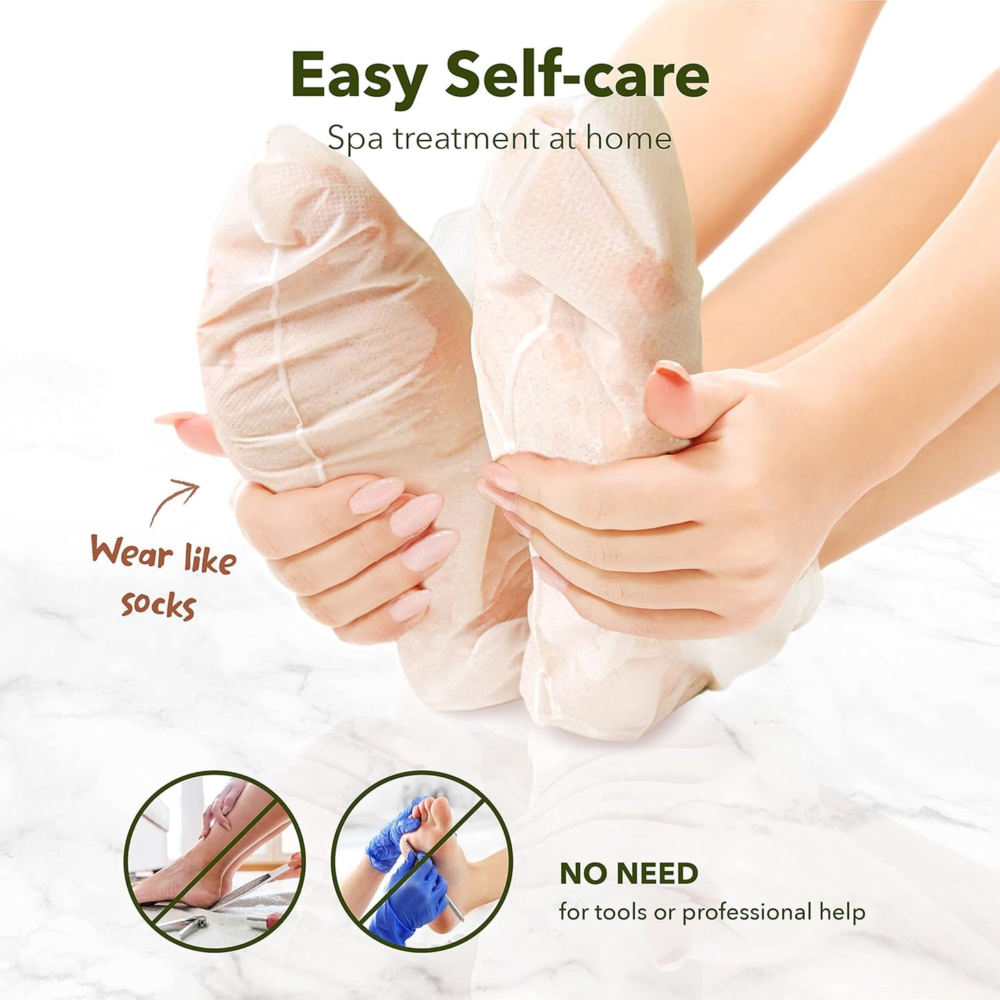 Purederm Shiny & Soft Foot Peeling Mask (6 pack) - For smooth and moist baby skin with Exfoliating peel off Calluses, Dry Skin, Cracked Heels - Men and Women
