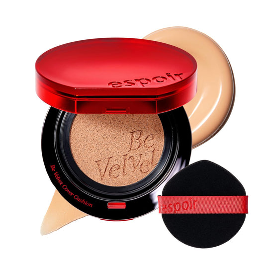 espoir [NEW] Be Velvet Cushion Foundation | Quick and Easy Coverage with Long-lasting Color by Zero Oxidation (#25 Tan, 0.46 Ounce (Pack of 1))