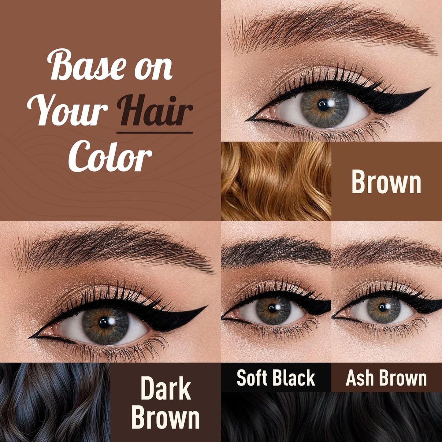 Microblading Brow-Fection Brow Eyebrow Pencil – Angled Brush Tip, Wild Natural Hair-Like Strokes, Patented Design, Long-Lasting & Smudge-Proof, for Beginners & Pros(01 Brown）