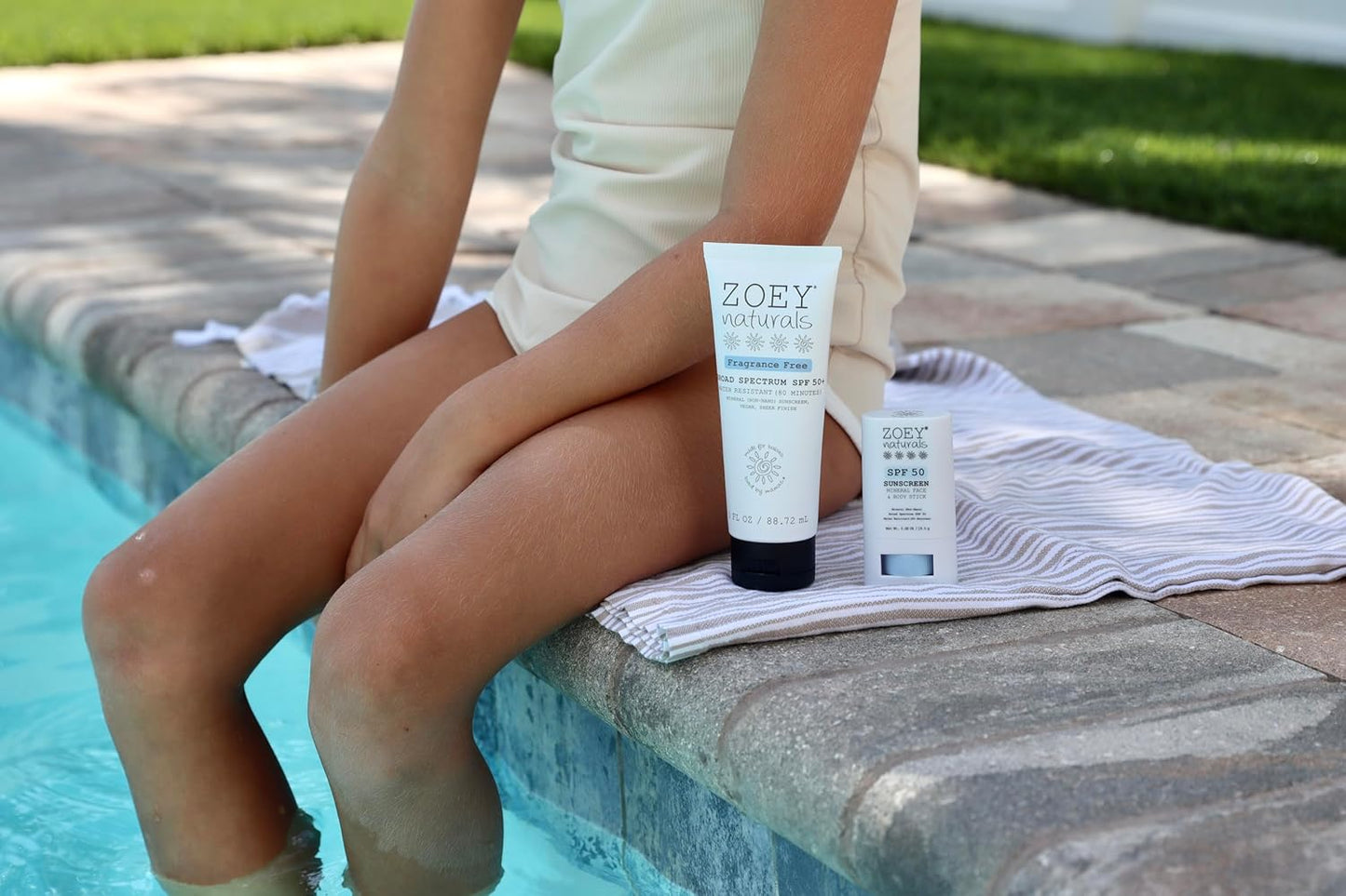 Zoey Naturals SPF 50 Mineral Sunscreen Stick for Babies & Kids - Safe Sunblock Moisturizer for Body & Face - with Rose Hips Oil, Zinc Oxide, Cruelty Free and Reef Safe, Made in USA