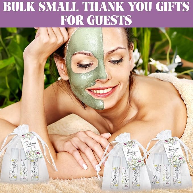 50 Set Employee Appreciation Gifts Bulk Baby Shower Favors Lip Balms Bulk Thank You Gifts Wedding Bridal Shower Bachelorette Gifts Prizes for Guests Women Teacher Coworker Nurse(Wildflower)