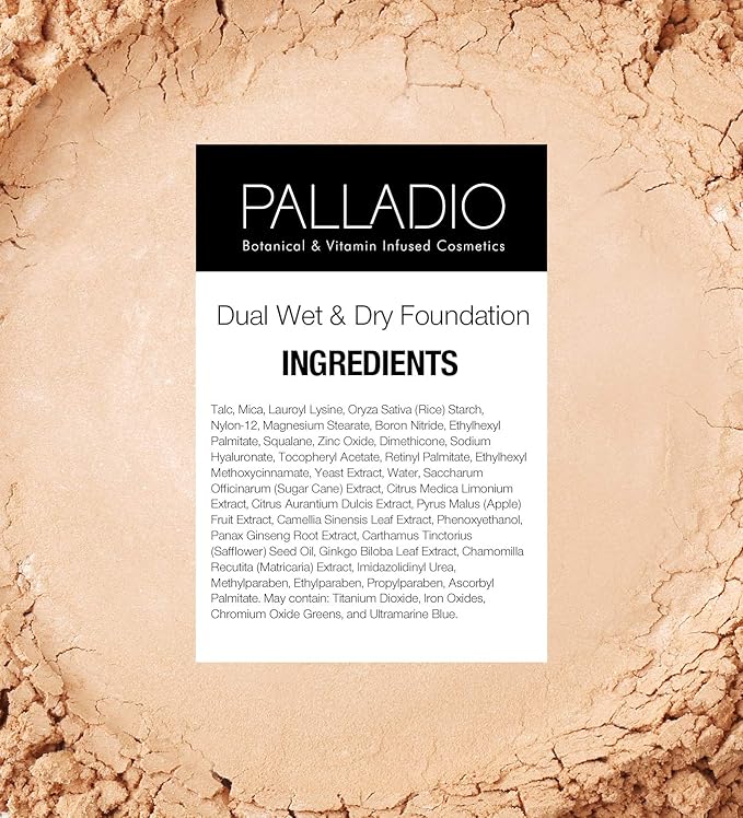 Palladio Dual Wet and Dry Foundation Refill Pan with Sponge, Squalane Infused, Apply Wet for Maximum Coverage or Dry for Light Finishing and Touchup, Minimize Fine Lines, All day Wear (CYPRESS BEIGE)