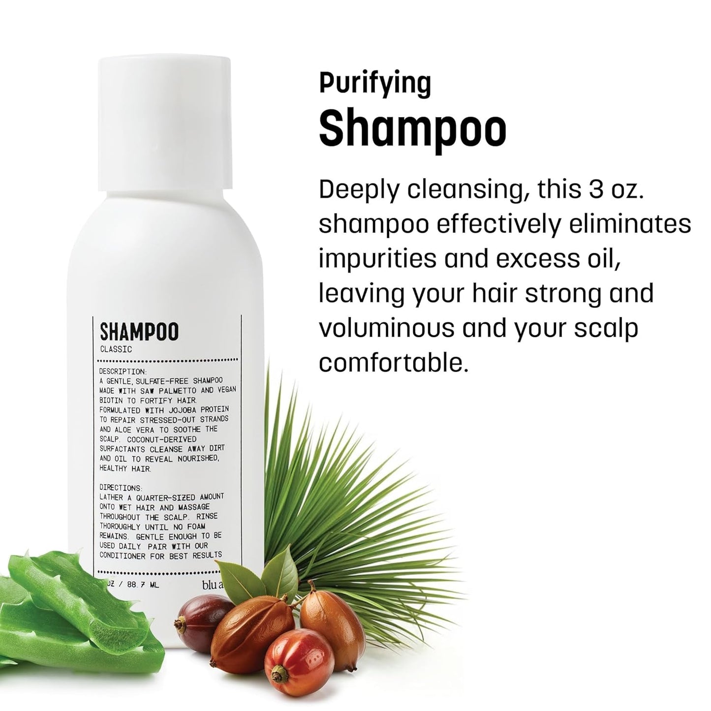 Blu Atlas Travel Size Shampoo & Conditioner Set for Men – TSA Approved, 3 oz Each – Natural, Sulfate-Free, Paraben-Free – Clean Ingredients – Classic Scent – Made in America