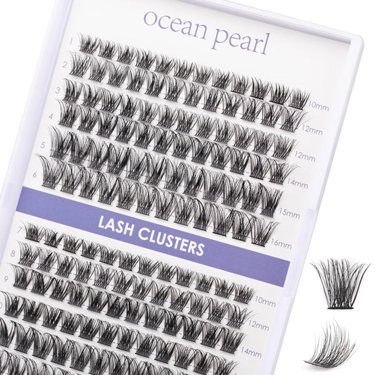 Lash Clusters 144 Pcs Individual Lashes DIY Eyelash Extensions 10-16mm Length Soft Natural False Eyelashes Thin Band Lash Extension Kit for Makeup at Home - OP17