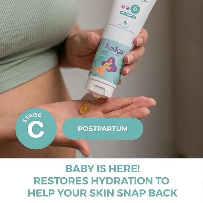 LESKA Maternity Post-Pregnancy Gel | STAGE C: RESTORE All-Over Toning Gel (Postpartum) | Part of a Complete 3 Part Pregnancy Skin Care System | New Mom Gifts (4oz)