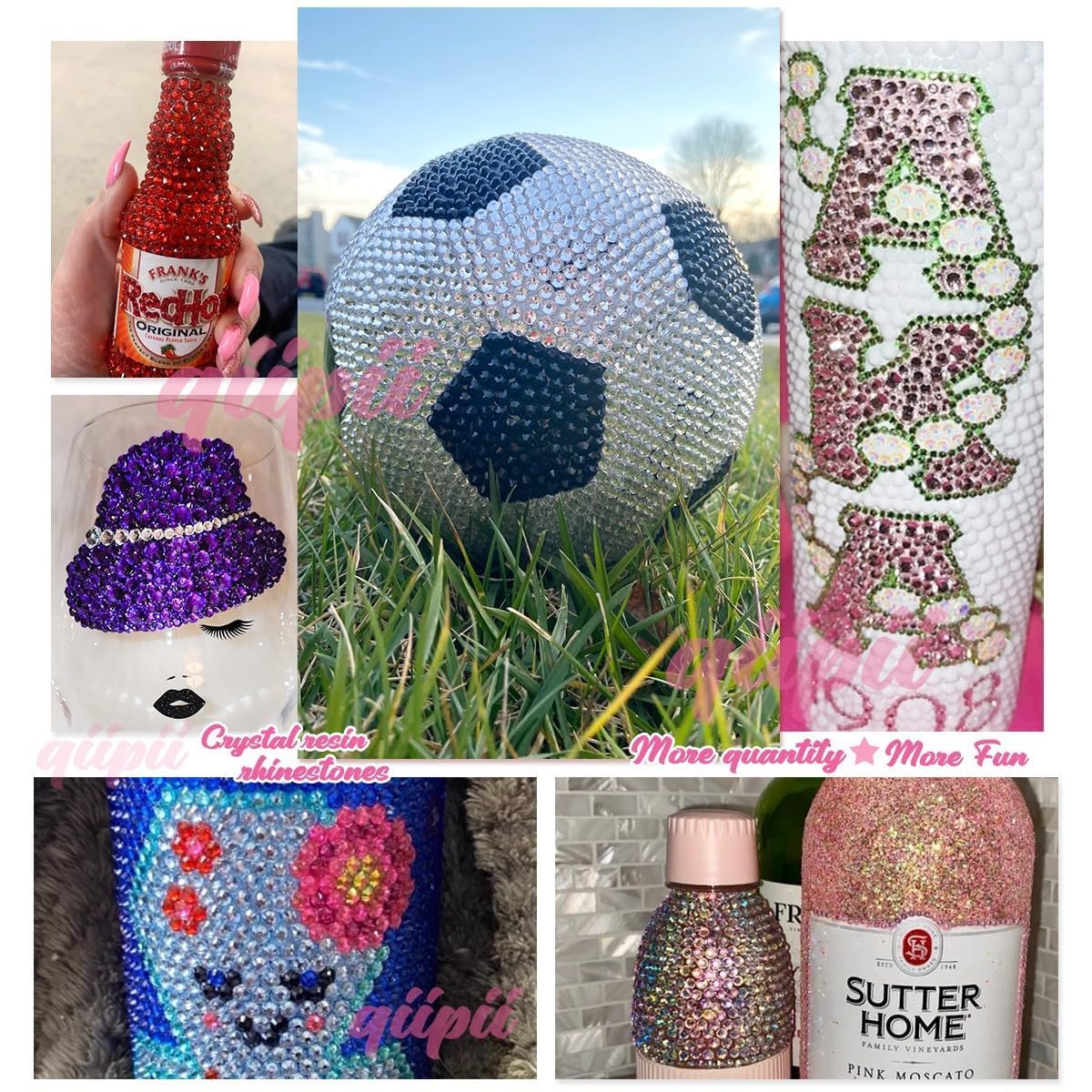 Emerald Green Crystal Resin Rhinestones for Crafting 3mm 4mm 5mm Dark Green Flatback Stones Non-Hotfix Stones Diamonds Crystals Gems Charms for Nails Face Eyes Makeup Body Tumblers DIY Crafts