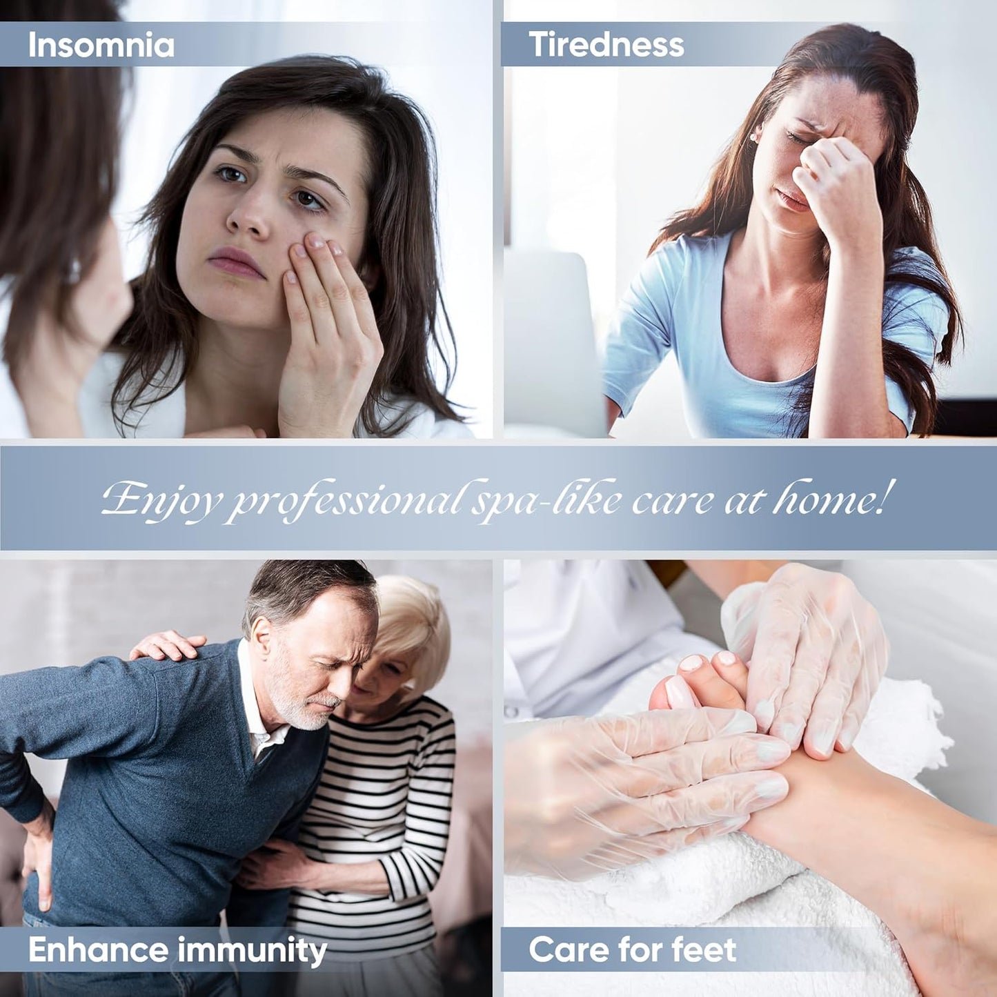 Ionic Foot Bath Detox Machine, Premium Ion Foot Spa for Home Use, Includes 3 Sea Salts (Original/Rose/Lavender), Basin, 2 Ion Arrays & Accessories, Perfect for Parents/Seniors/Partner/Self