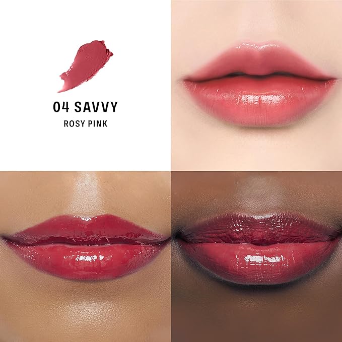 BRAYE Lipsleek Lip Balm, Monochromatic Cream Blush 2-in-1 Face Makeup, Hydrating & Mood Buildable, Vegan + Cruelty-Free Glow for Cheeks l 04 Savvy