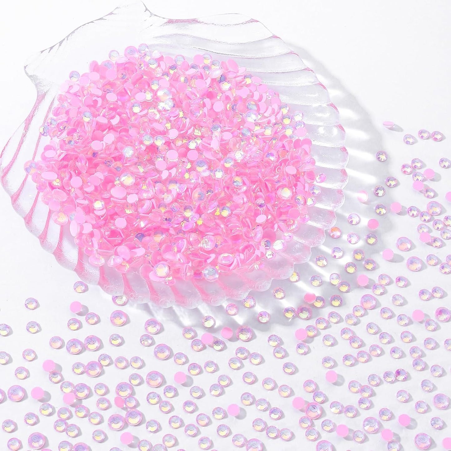 F Pink Flatback Rhinestones, Glass Rhinestones for Nail Art and Craft, Glue Fix, Loose Crystal Gemstones(F Pink, SS6, 1440pcs, 1.9-2.0mm)