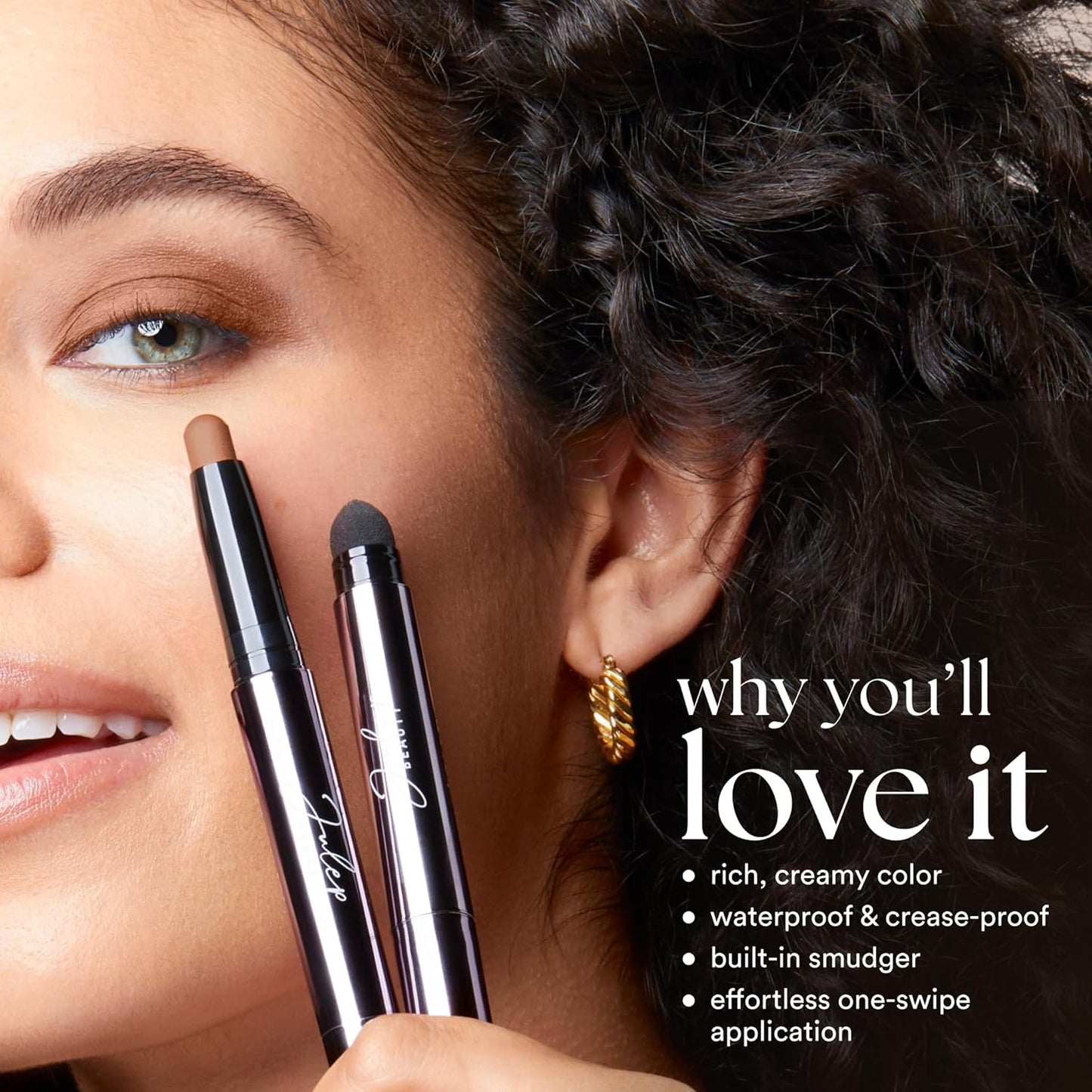 Julep Eyeshadow 101 Cream-to-Powder Waterproof Shadow Stick – Periwinkle Matte – Long-Lasting, Crease-Proof, Light Blue Purple Matte Cream Eyeshadow with Built-in Smudger