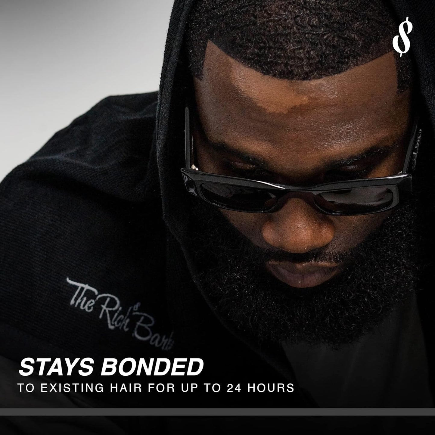 The Rich Barber N'Hance Pro Barber Kit II - 4-in-1 Hair & Beard Styling Set with Keratin-Infused Hair Building Fibers, Style Hold Spray, Applicator Pump, Application Card - Hairline & Edge Enhancer