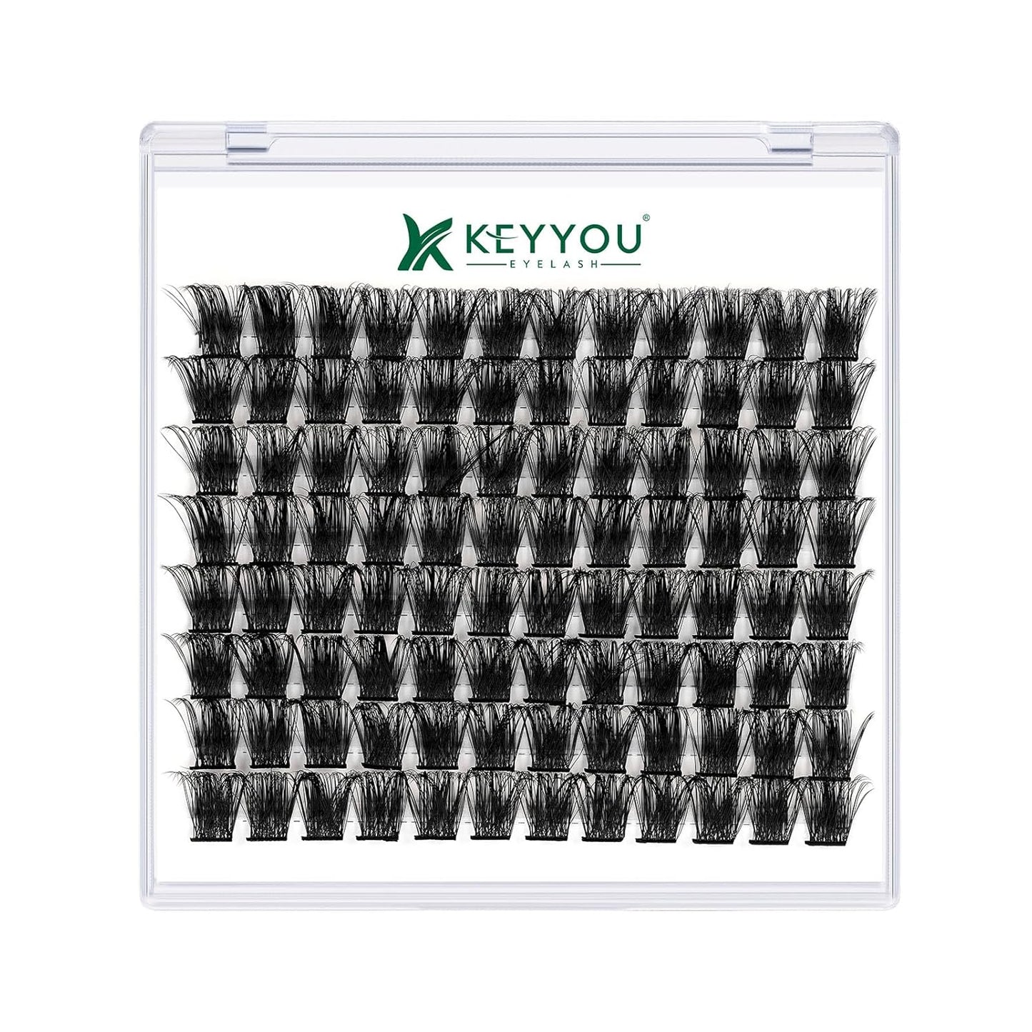 Lash Clusters,96 Pcs Cluster Lashes D Curl 14mm DIY Lash Extensions Eyelash Clusters,KEYYOU Volume Wispy Individual Lashes Soft&Comfortable Easy DIY at Home(Y05,D-14mm)