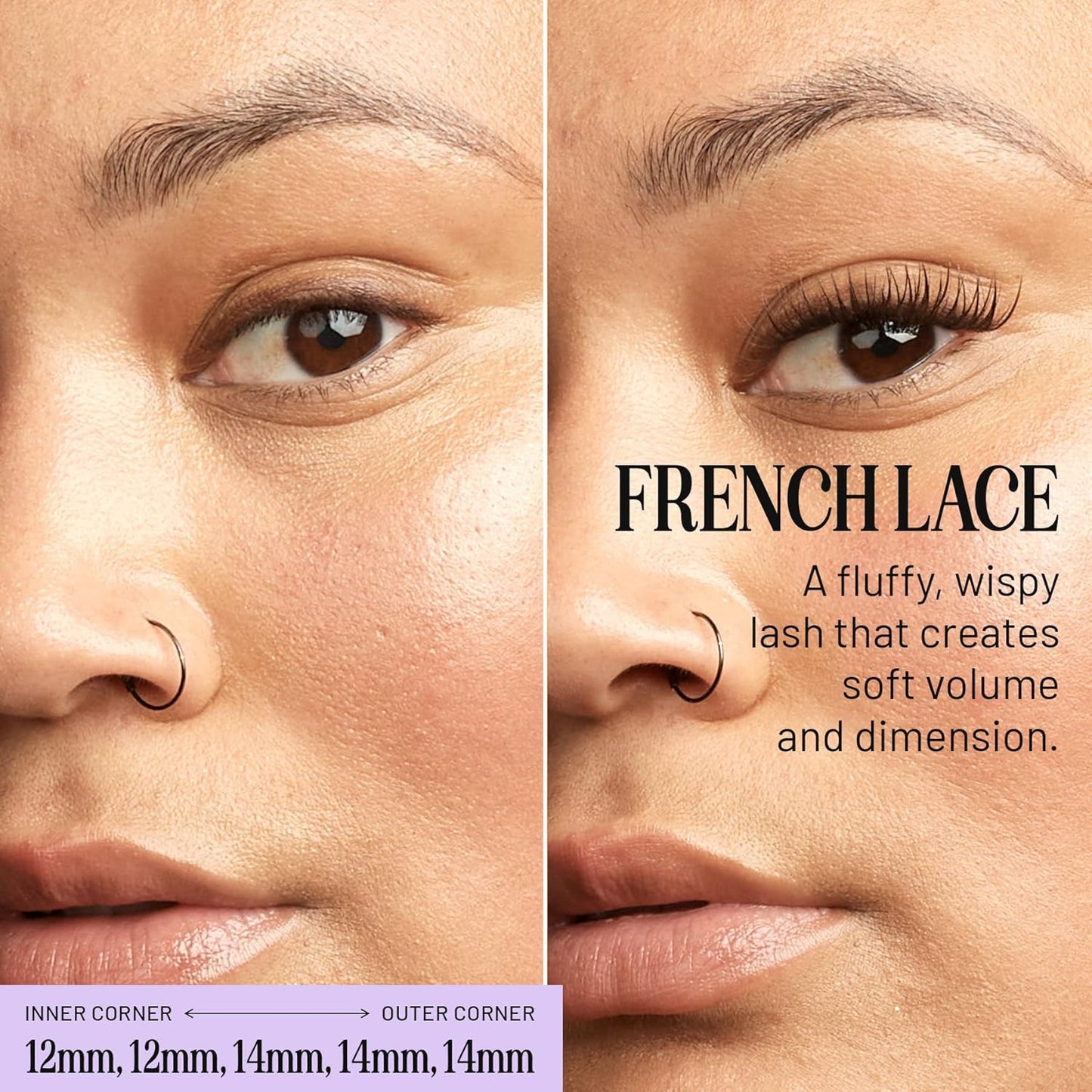 Lilac St - French Lace Glamorous Faux Eyelash Clusters (16mm) - Delicate & Wispy - DIY Lash Extension Wisps - Lightweight & Lifelike - Korean Silk - Lasts 10 Days - Cruelty Free, Vegan - 10 Lashes