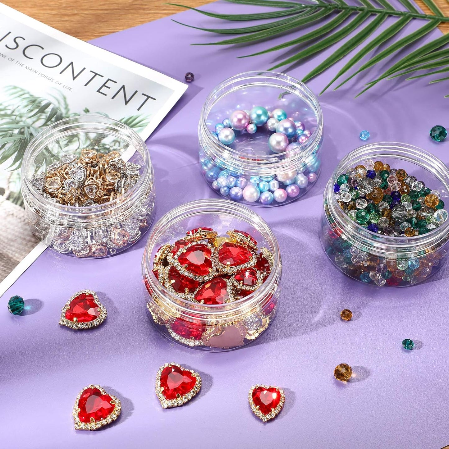 Patelai 4 Pieces Round Wide-mouth Leak Proof Plastic Container Jars with Lids for Travel Storage Makeup Beauty Products Face Creams Oils Salves Ointments DIY Making(4 Ounce,Black)