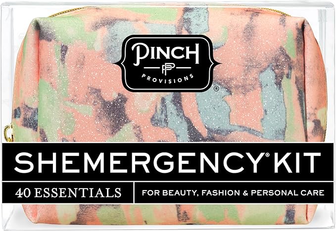 Pinch Provisions Shemergency Kit for Her, 40 Emergency Essential Items, Compact, Multi-Functional Pouch, Gift for Women, Birthday, Bachelorette Parties, and More!