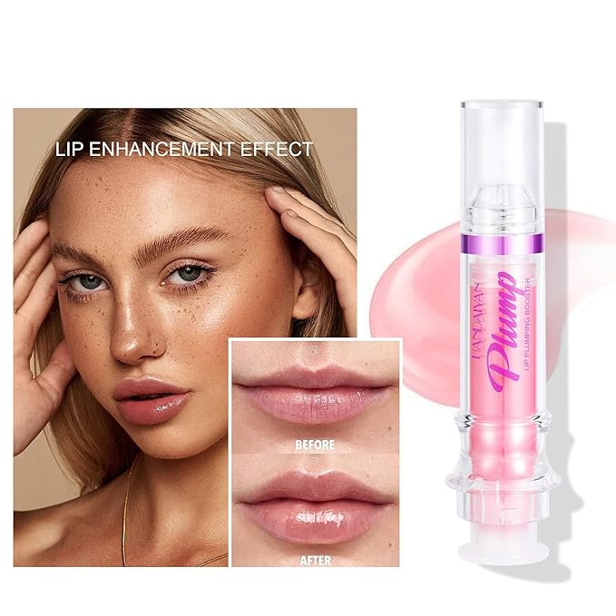 Natural Spicy Lip Plumping Booster Lip Plumping Oil，Lip Plumper Gloss, Ultra-Hydrating & Nourishing Plump and Pout Lip Plumper, Glossy Finish Fuller Lip Plumping Lip Gloss for Women Girls(03#)