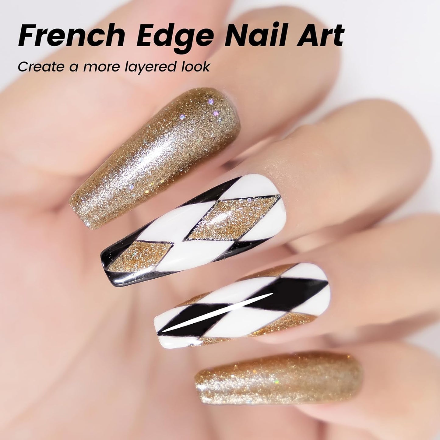 YTD Likomey Nail Gel Color Gel,15ml Sparkling Champagne Gold Glitter Soak Off UV Varnish,Salon Home DIY Nail Art Manicure and Pedicure,CS021