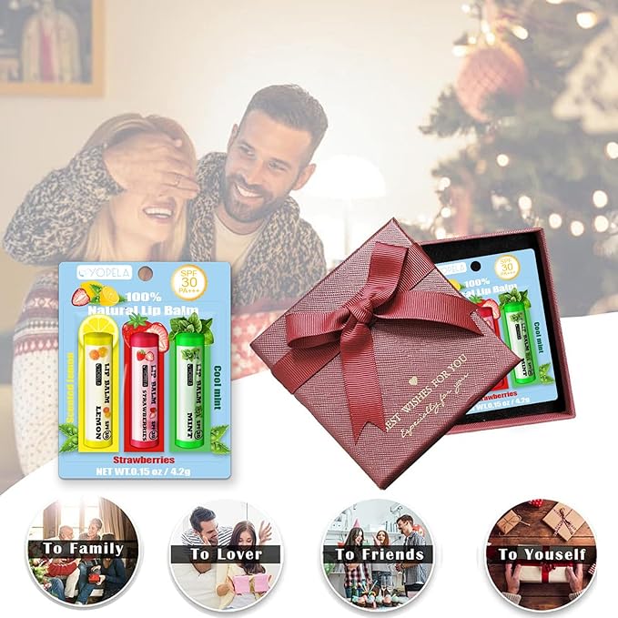 3 Pack SPF Lip Balm Bulk - SPF 30 SunGuard Lip Balm Sunscreen- Summer Protection for Lasting Hydration UV Defense Prevents and Soothes Dry, Chapped Lips-3 Delicious Flavors