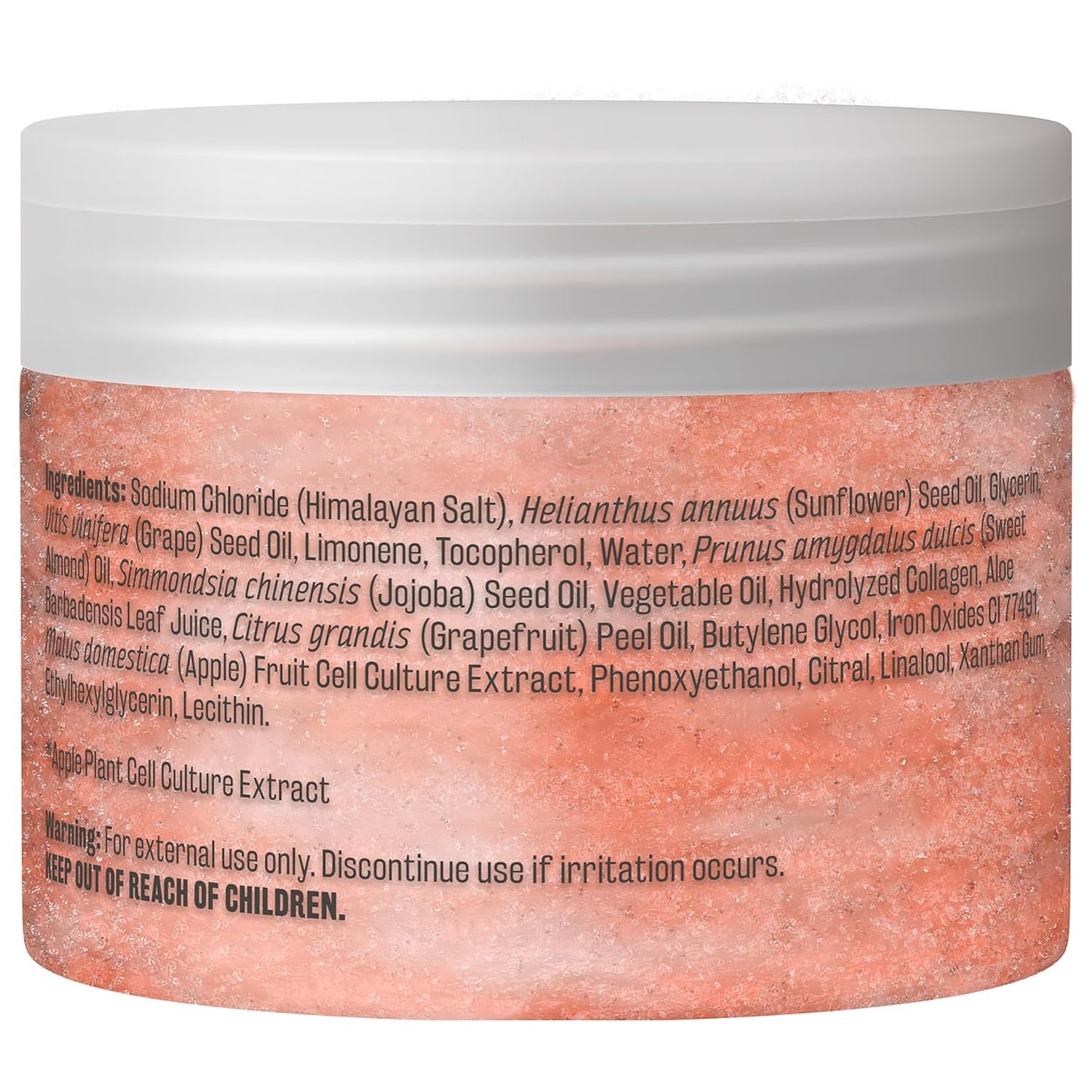 Himalayan Salt Scrub, Face, Foot, and Body Exfoliator with Collagen and Stem Cells, Exfoliating Scrub for Toning, Cellulite, and Skin Care by M3 Naturals