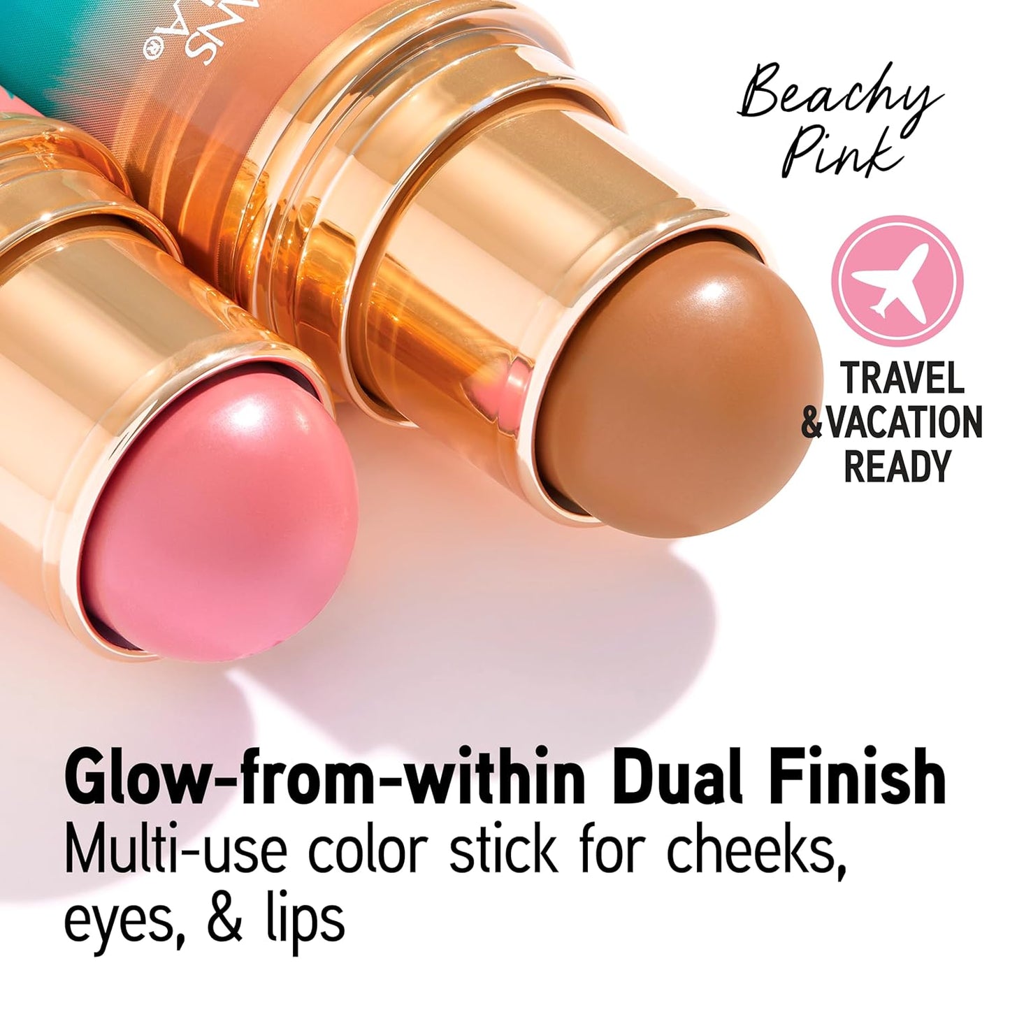 Physicians Formula Butter Glow & Go Multiuse Stick, Ultra-Creamy Radiant Finish Formula with Murumuru Butter, Vegan & Cruelty-Free- Beachy Pink