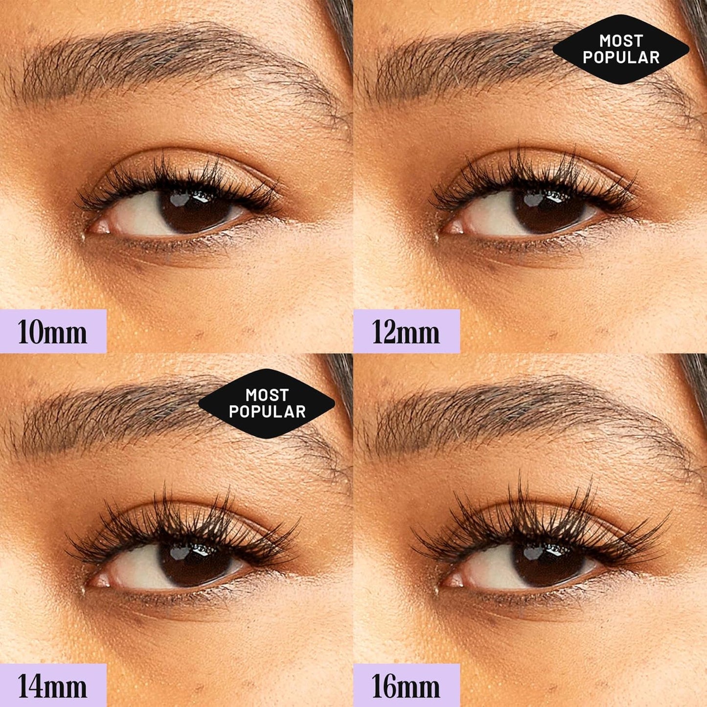 Lilac St - Hollywood Glamorous Faux Eyelash Clusters (14mm) - Dynamic & Fluttery Volume - DIY Lash Extension Wisps - Lightweight & Lifelike - Lasts 10 Days - Women Founded - 10 Lashes