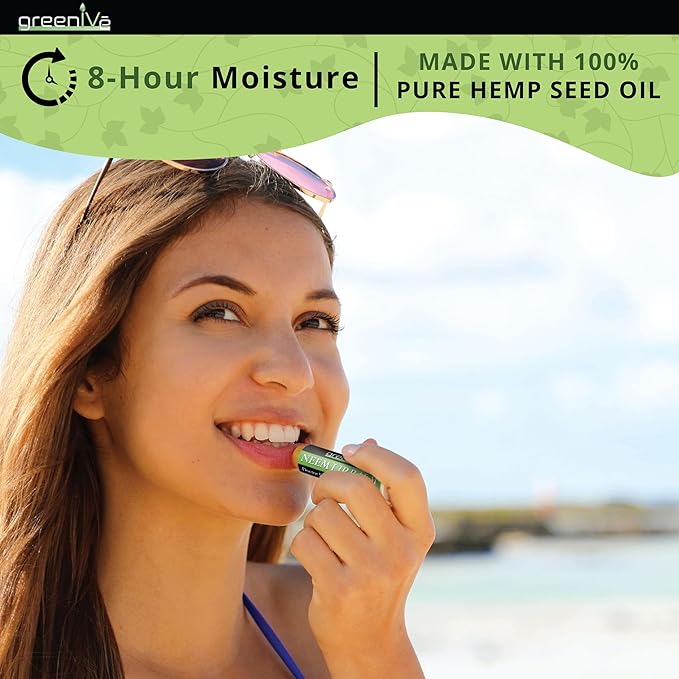 GreenIVe Neem Lip Balm, Vegan Lip Moisturizer with L-Lysine, Soothe and Soften (3)