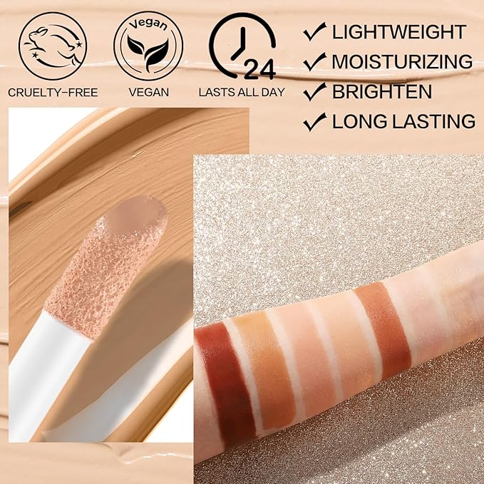 UCANBE Halo Glow Liquid Filter, Face Complexion Booster For Radiant Skin All Day Longwear, Soft-Focus Look Sodium Hyaluronate Vegan & Cruelty-Free - 0.91OZ Fair