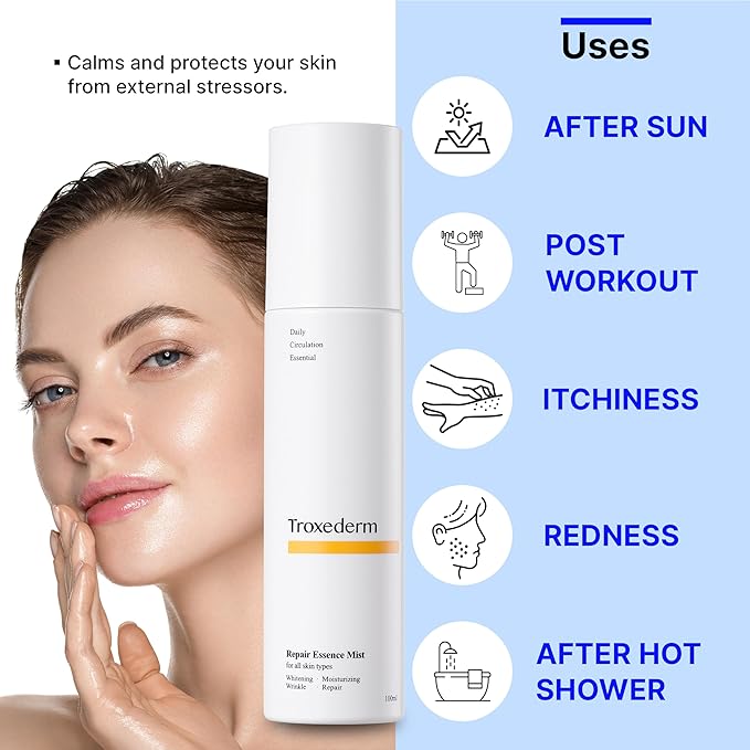 Repair Essence Mist - Hydrating Face Mist for Redness & Blemish-Free, Glowing Skin - with CICA Extract, Niacinamide & Adenosine - Moisturizing & Cooling Face Spray