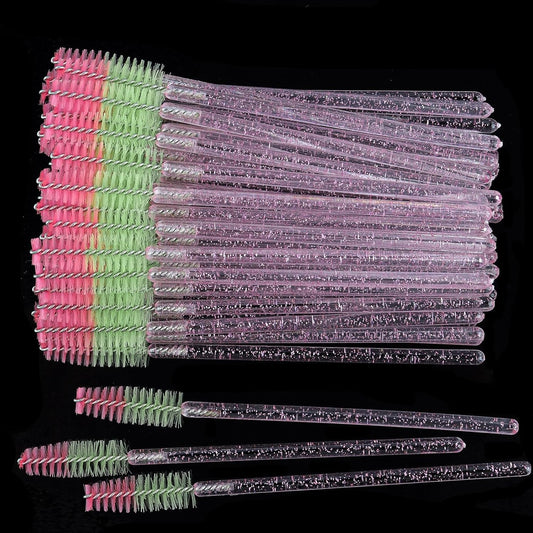 300PCS Disposable Mascara Wands Spoolie Brush Crystal Eyebrow Brushes Eyelash Extension Applicator Makeup Kits