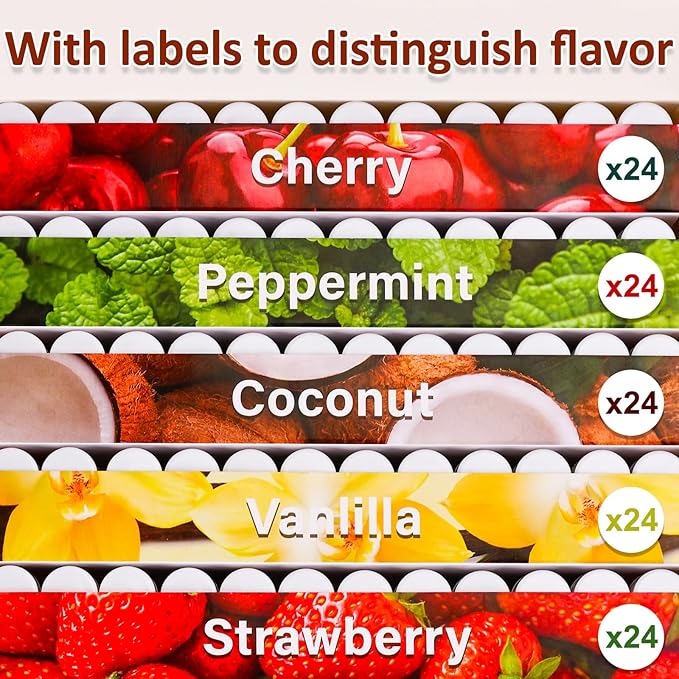 120 Pack Lip Balm Unlabeled, Natural Lip Balm Bulk Blank Tube, Personalized Lip Balm for Party Favors and Gift Basket Filling, Wedding or Baby Shower-5 Flavors