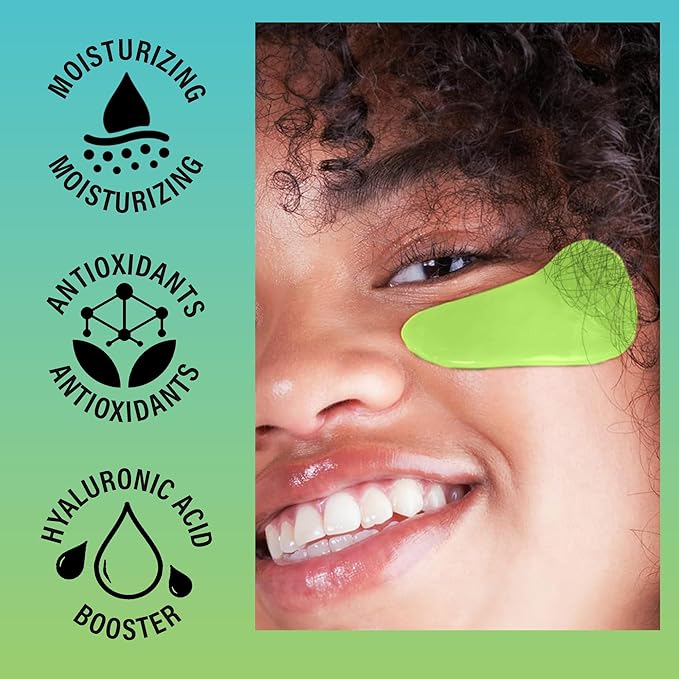 Eye Mask, Eye Masks for Dark Circles and Puffiness, Under Eye Mask with Hyaluronic Acid and Matcha Green Tea, Vegan and Cruelty-Free Under Eye Patches, Green Tea Eye Masks, 5-Pack