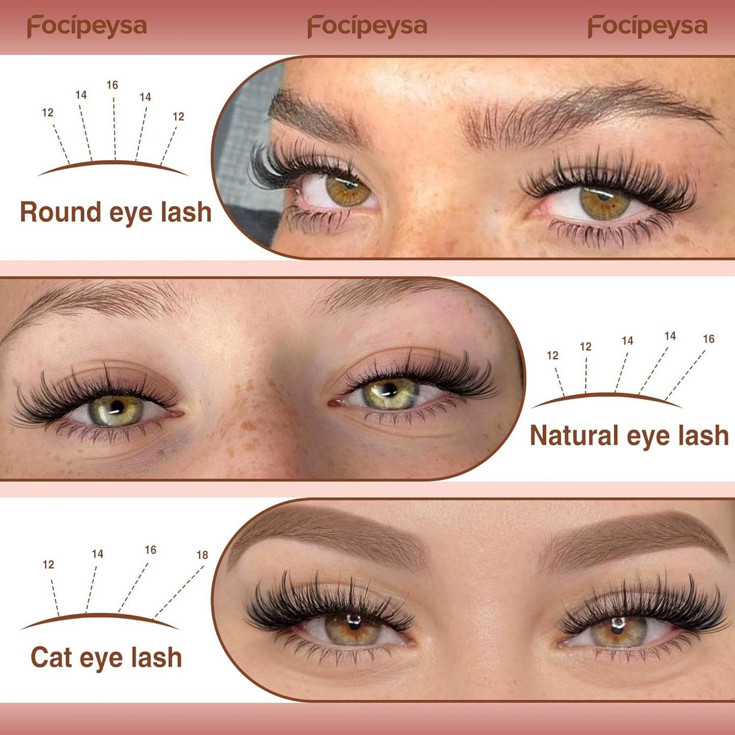 Focipeysa Natural Wispy Lash Clusters Manga Eyelash Clusters Spiky Eyelash Extensions C Curl Individual Lashes Extensions Spike Individual Lashes 12-18mm with Bottom Lashes Clusters DIY Lash at Home