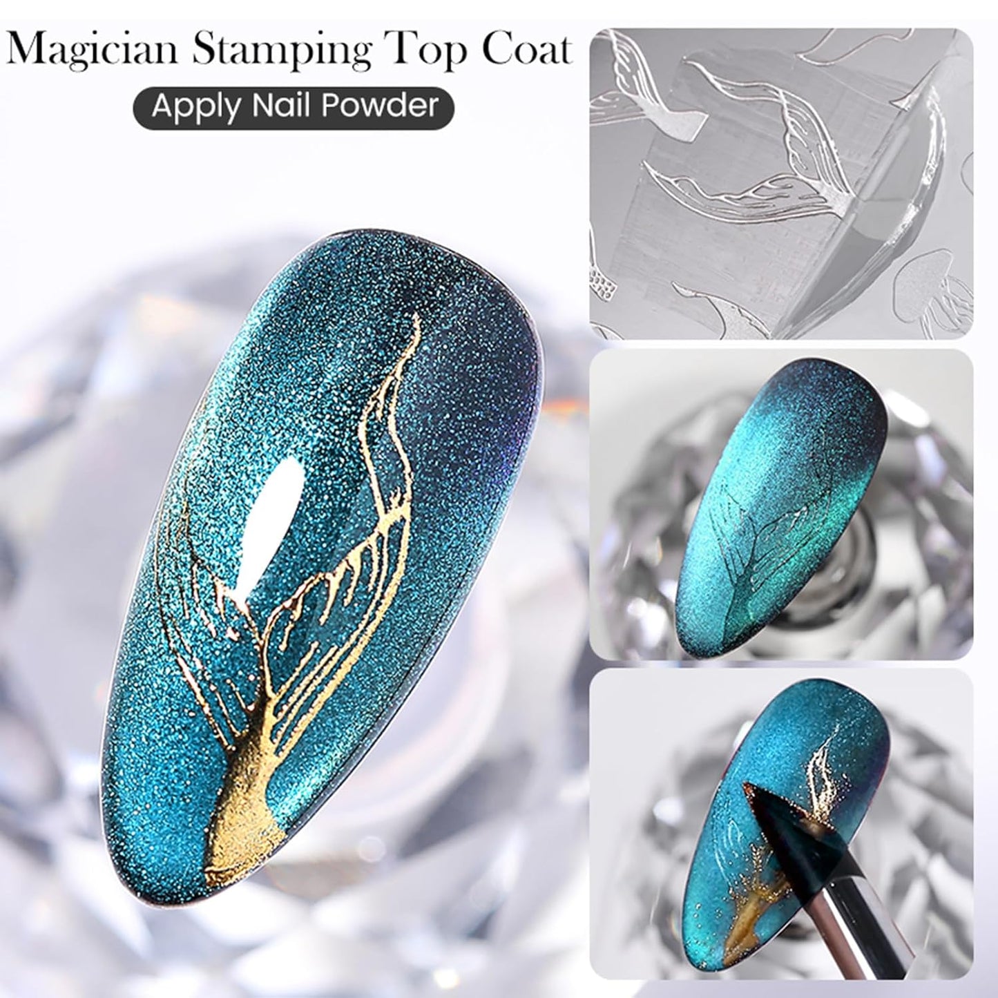 Born Pretty Magician Stamping Top Gel, Nail Stamping Gel Polish, Nail Art Stamping Gel, Nail Stamp for Nail Art Design
