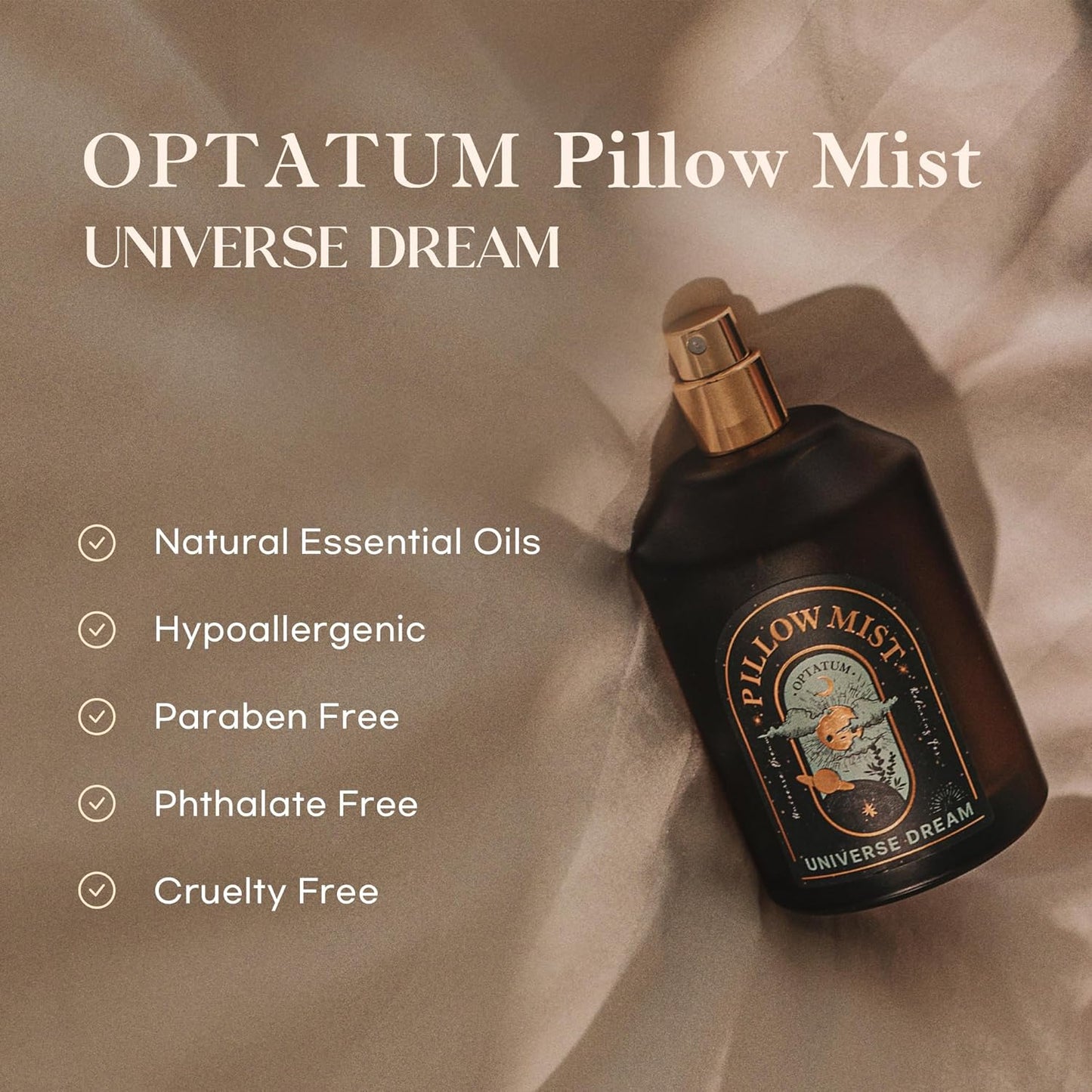 Pillow Mist - Aromatherapy Pillow Spray for Sheets, Linen & Bedding, Natural Essential Oils for Stress Relief, Gift for Someone Who Wants to Sleep Well - Universe Dream