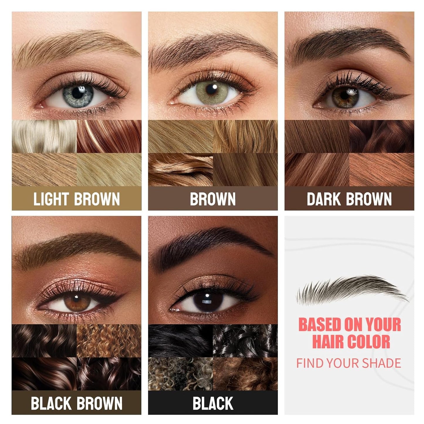 Eyebrow Pen, Microblading Eyebrow Pencil for Natural Hair-Like, Fast & Precise Faux Brow Pen with Double Brush Tip, Waterproof Long-Lasting, Filling Eyebrow Pencils for Women, Black Brown