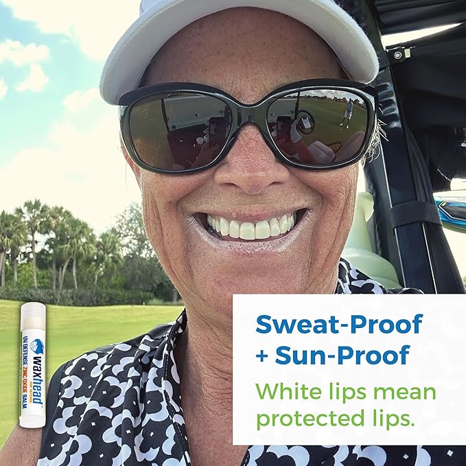 Waxhead Lip Sunscreen Lip Balm with SPF Lip Balm SPF, Zinc Sunscreen Chapstick SPF Chapstick with SPF, Organic Lip Balm with Sunscreen for Lips, Mint Lip Balm