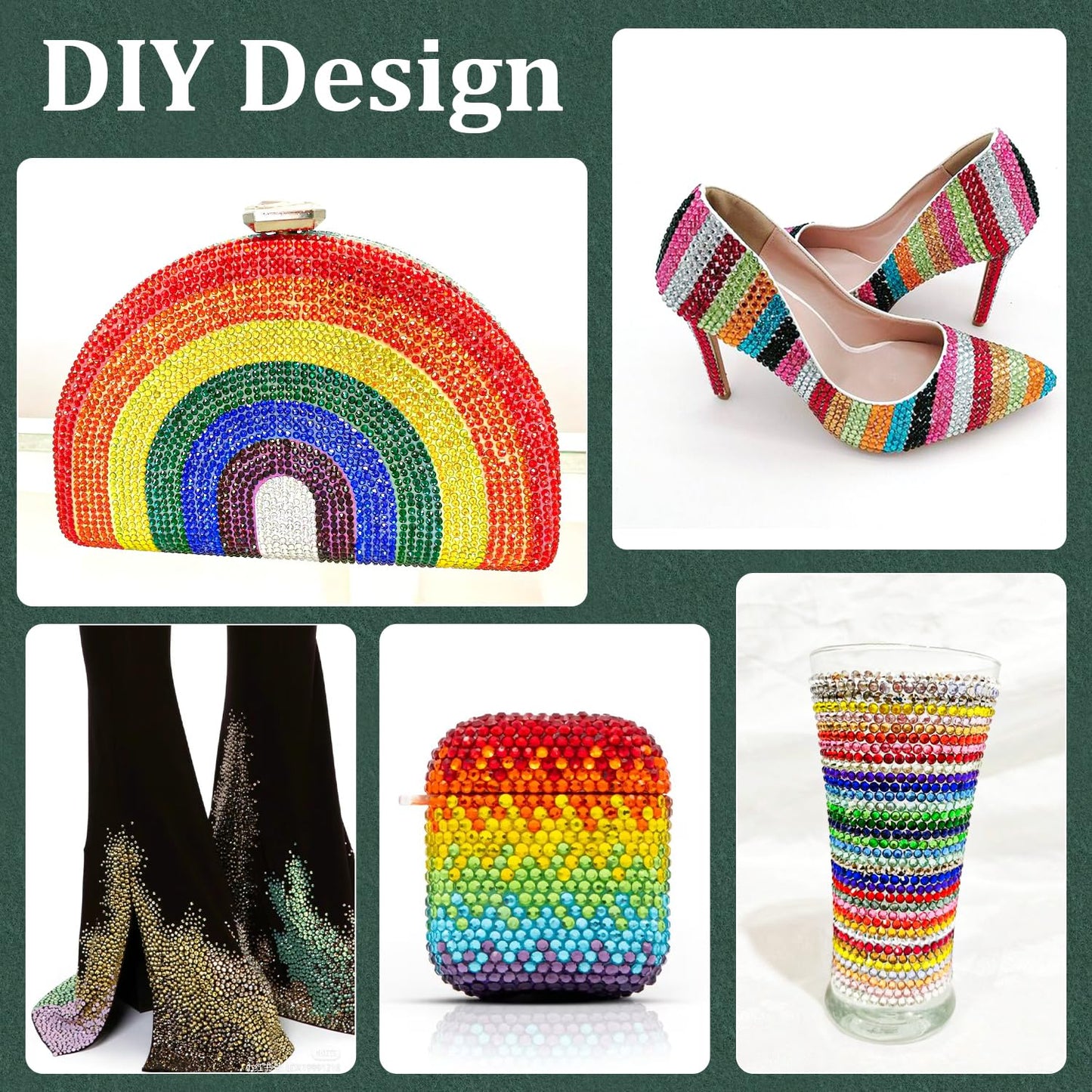 Resin Rhinestones for Crafting with B7000 Jewelry Glue, 1 Box Red Flatback Crystals with 3Pcs 10ml Glue for Bedazzling Crafts DIY Nail Art Makeup，Non Hotfix Gems for Clothing Shoes